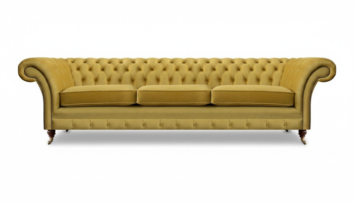 Wohnzimmer Sofa Dreisitzer Couch Einrichtung Neu Chesterfield Sitz Textil