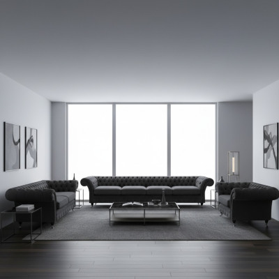 Komplett Set Chesterfield Sofas Einrichtung Sofagarnitur Sessel Wohnzimmer 4+2+1