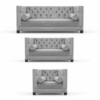 Wohnzimmer Garnitur Luxus Textil Sofagarnitur 3tlg Modern Designer 4+2+1