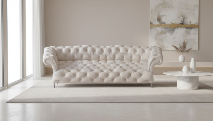 Modern Sofa Dreisitze Couch Chesterfield Einrichtung Polstermöbel Wohnzimmer