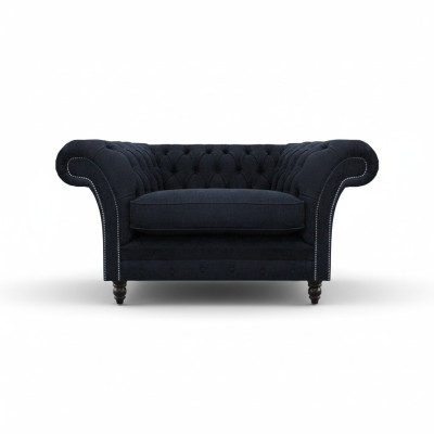 Wohnzimmer Blau Designer Sessel Chesterfield Polstersessel Einrichtung