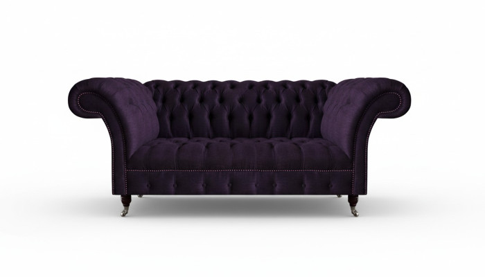 Luxus Sofa Dreisitze Lila Polstermöbel Wohnzimmer Couch Chesterfield Neu