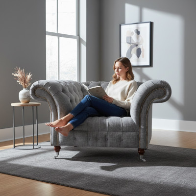 Design Sitz Möbel Sessel Wohnzimmer Chesterfield Modern Einrichtung Neu