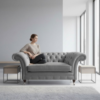 Wohnzimmer Chesterfield Sessel Designer Sitzmöbel Luxus Einrichtung