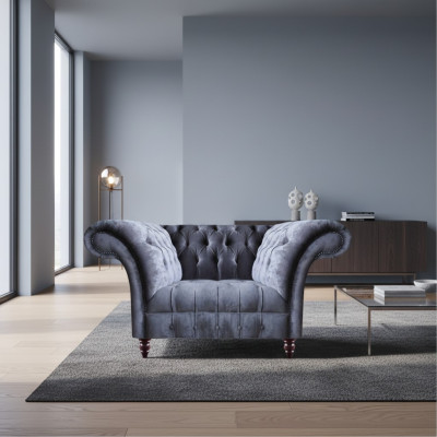 Moderne Graue Wohnzimmer Couch Designer Zweisitzer 2-Sitzer Textilsofas