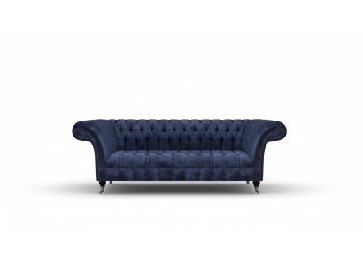Dunkelblaues Chesterfield Sofa Sitzmöbel Polstercouchen Textil Möbel