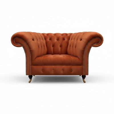 Brauner Wohnzimmer Polstersessel Stoffmöbel Designer Einsitzer Möbel