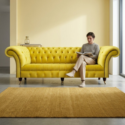 Edle Chesterfield Sitzmöbel Designer Wohnzimmer Polster Textilcouchen