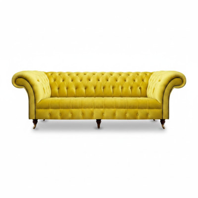 Edle Chesterfield Sitzmöbel Designer Wohnzimmer Polster Textilcouchen