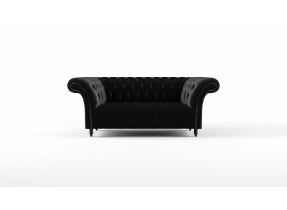 Komplett Schwarze Chesterfield Couch Designer Textilsofas Polstercouch