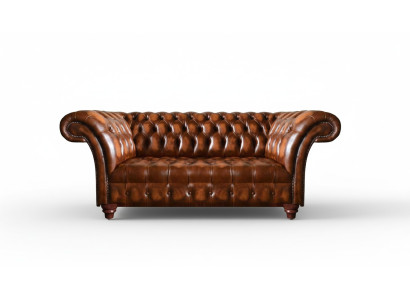 Edle Chesterfield Couchen Braune Wohnzimmer Leder Sitzcouch Textilsofa