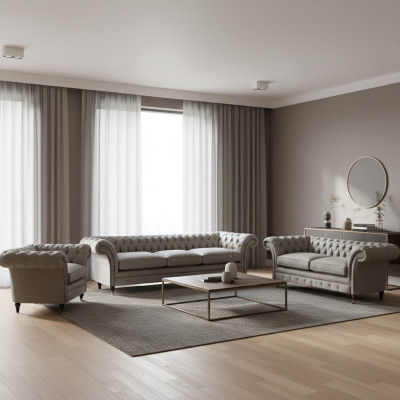 Exklusive Chesterfield Couchen Designer Zweisitzer Dreisitzer Sessel
