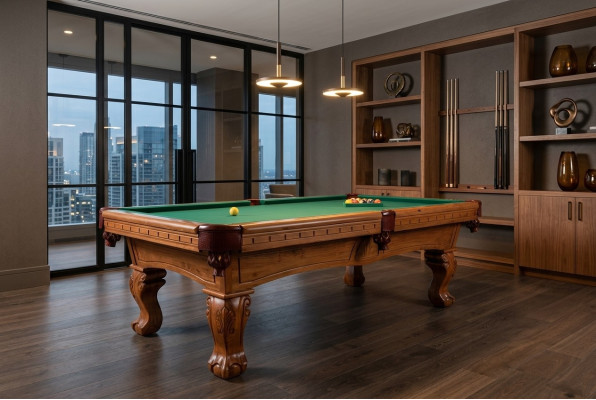 Elegantný herný stôl Pool stôl Drevený stôl 8ft