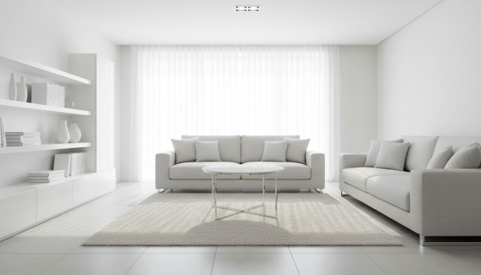 Luxuriöser weißer Couchtisch Beine aus weißem Metall silberfarben Wohnzimmer neu