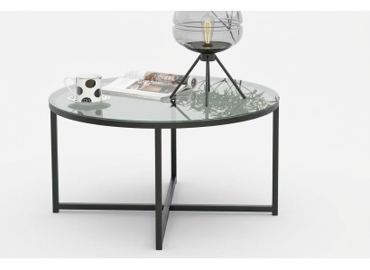  Couchtisch Luxuriöses Wohnzimmer Esszimmermöbel Glas + Metall schwarz hochwertig