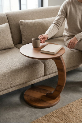  Beistelltisch aus hochwertiger MDF-Spanplatte brauner Wohnzimmer tisch