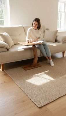  Rechteckiger Beistelltisch Luxus Wohnzimmer MDF-Spanplatte braun neu