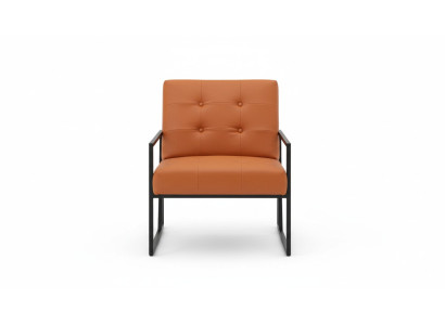  Wohnzimmer Sessel Orange Neue luxuriöse Metallbeine Textilpolsterung