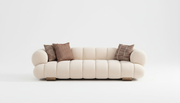 Weißer Wohnzimmer Dreisitzer Designer Polstersofas Luxuriöse Couchen