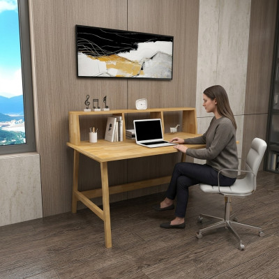 Schicker Holztisch Brauner Arbeitstisch Designer Schreibtische Büro Möbel