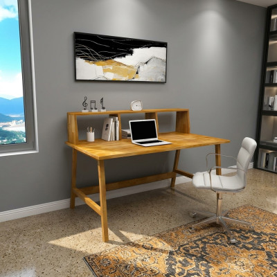 Schicker Holztisch Brauner Arbeitstisch Designer Schreibtische Büro Möbel
