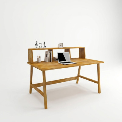 Schicker Holztisch Brauner Arbeitstisch Designer Schreibtische Büro Möbel