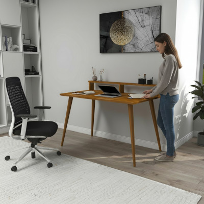 Luxus Braun Schreibtisch im Schlafzimmer Stil Moderne Holzschreibtische Neu