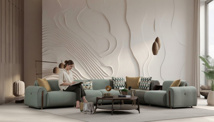 Luxuriöses Grünes Ecksofa Wohnzimmer Ledercouchen Designer Sitz Möbel