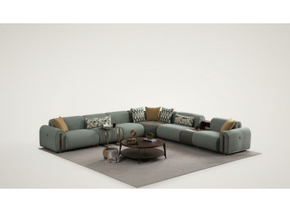 Stilvolles Ecksofa Designer Wohnzimmer Couch L-Form Edle Polstercouch