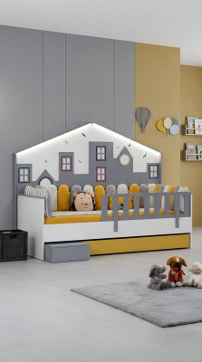 Bettrahmen Kinderbett Bett Kinderzimmer Kinderzimmermöbel Helles Holz
