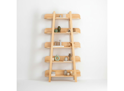 Modernes Beiges Bücherregal Wohnzimmer Ablageregale Designer Holz Möbel
