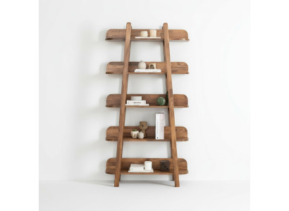 Dunkelbraues Bücherregal Wohnzimmer Designer Holz Möbel Ablageregale