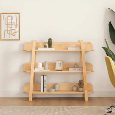 Kompaktes Bücherregal Designer Wohnzimmer Ablageregal Luxus Holz Möbel