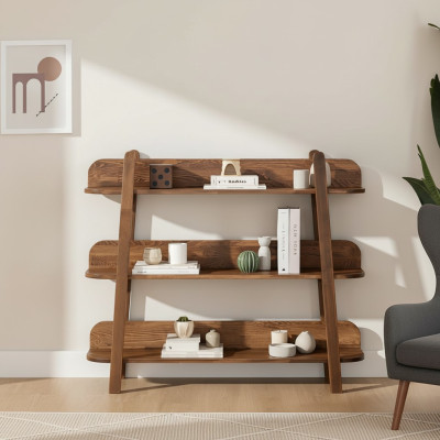 Modernes Dunkelbraunes Bücherregal Designer Regale Holz Ablagenregale