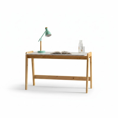 Weiß-Beiger Schreibtisch Designer Bürotische Computertische Holz Möbel