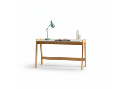 Weiß-Beiger Schreibtisch Designer Bürotische Computertische Holz Möbel
