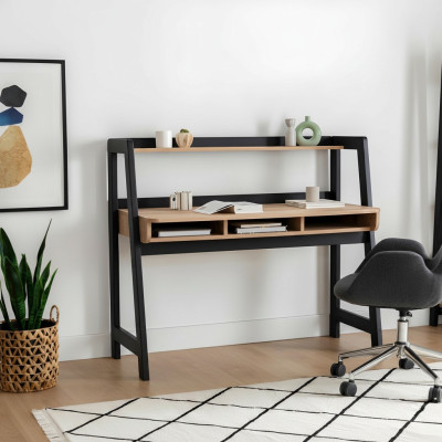 Schwarz-Brauner Laptoptisch Designer Büromöbel Arbeitszimmer Tische