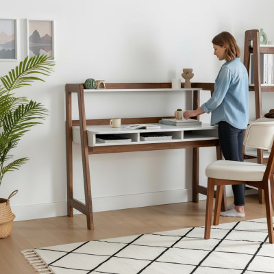 Schicker Arbeitszimmer Tisch Designer Computertische Robuste Holz Möbel