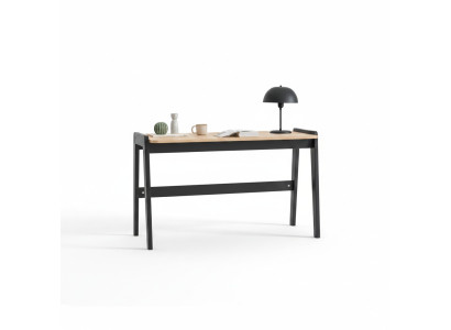 Schwarz-Beiger Computertisch Robuster Schreibtisch Designr Büromöbel