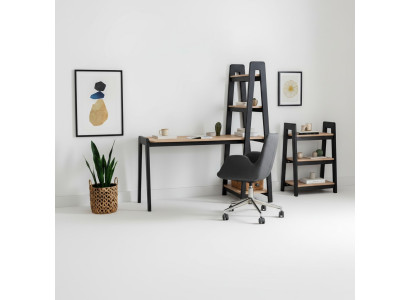 Schwarz-Brauner Kompakter Laptoptisch Designer Schreibtisch Luxus Möbel