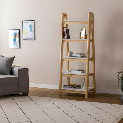 Stilvoller Beiger Bücherschrank Designer Aktenschrank Wohnzimmer Möbel