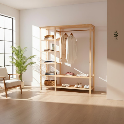 Hochwertige Flur Möbel Designer Garderobenständer Holz Kleiderständer