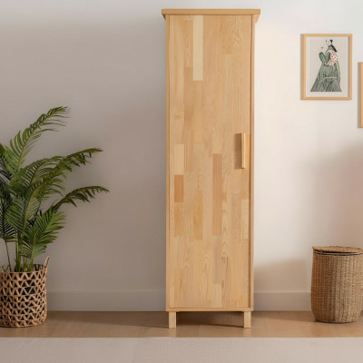 Kompakter Beiger Kleiderschrank 1-türiger Schlafzimmer Ablagenschrank