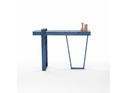 Stilvoll Konsolentisch Blau Wohnzimmer Konsole Modern Designer Sideboard
