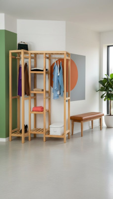 Garderobe Beige Regal Schrank Kleider Schrank Möbel Schränke Garderoben Holz