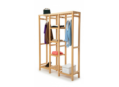 Garderobe Beige Regal Schrank Kleider Schrank Möbel Schränke Garderoben Holz