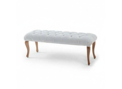 Luxuriöse Bettbank Schlafzimmer Textil Möbel Klassische Edle Holz Füße