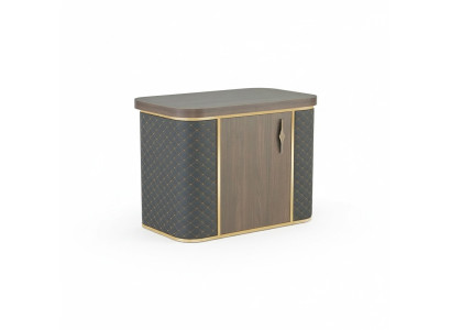 Kommode Zweifarbig Braun Schwarz Modern Design Stil Arbeitszimmer Holz