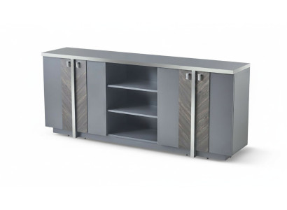 Sideboard Aktenschrank Modern Design Rechteckig Form Grau Einfarbig Stil