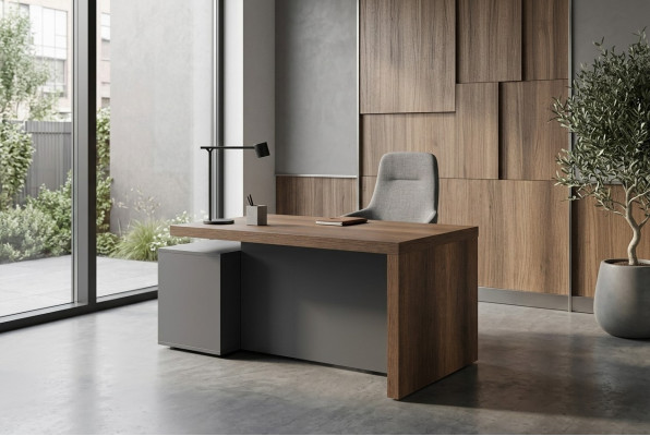 Couchtisch Braun Grau Zweifarbig Rechteckig Form Arbeitszimmer Modern
